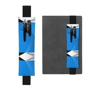 Portalápices de cuero con líneas radiantes impresas en RRKDOY para diarios de tapa dura, diarios, planificadores, bolsa de correa ajustable