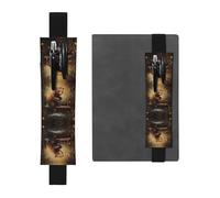 Portalápices de cuero con texto en inglés "LLKGOT Little Bear Playing in the Water" para diarios de tapa dura, diarios, planificadores, bolsa de correa ajustable