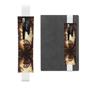 Portalápices de cuero con texto en inglés "RRKDOY Little Hedgehog on the Tree" impreso para diarios de tapa dura, diarios, planificadores, bolsa de correa ajustable