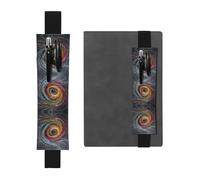 Portalápices de cuero GGNKDL con patrón de líneas aleteadas para diarios de tapa dura, diarios, planificadores, bolsa de correa ajustable