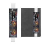 Portalápices de cuero GGNKDL con patrón de líneas aleteadas para diarios de tapa dura, diarios, planificadores, bolsa de correa ajustable