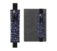 Portalápices de cuero negro marcapáginas WHJSHOP con impresión de tótem de armas biológicas, banda elástica ajustable de 8.3 a 1.8 pulgadas, adecuado para la mayoría de cuadernos y diarios