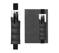 Portalápices de cuero negro marcapáginas WHJSHOP pizarra matemáticas impresión matemática banda elástica ajustable 8.3-1.8 pulgadas para cuadernos, diarios, diario de tapa dura