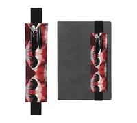 Portalápices de cuero negro WZYWHJ Tai Chi estampado abstracto - Diseño de banda elástica de cuero de PVC de alta calidad para cuadernos, diarios y planificadores