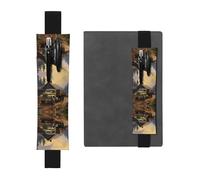 Portalápices de cuero para marcapáginas RRKDOY Transport Truck on the Farm impreso para diarios de tapa dura, diarios, planificadores, bolsa de correa ajustable