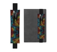 Portalápices de cuero RRKDOY Color Laberinto Líneas impresas para diarios de tapa dura, diarios, planificadores - Correa ajustable