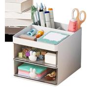 Portalápices de escritorio - HIPS poliestireno 16 cm, portalápices de mesa, organizador compacto | Elegante recipiente, organizador para papelería, porta maquillaje para estudio, casa, aula