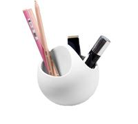 Portalápices de hormigón, Organizador de Escritorio Redondo Multifuncional, Almacenamiento de Cemento for Oficina, hogar y baño. Estuche para lápices(Weiß)