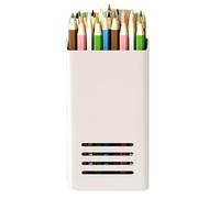 Portalápices de Pared, Organizador de Escritorio sin taladros con Vasos Desmontables, Almacenamiento de Suministros de Oficina de Aluminio Estuche para lápices(Weiß)