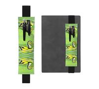 Portalápices de piel de pato verde: adecuado para cuadernos, diarios, calendarios, fundas de tableta, lectura, trabajo, etc., Black, Talla única