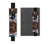 Portalápices de piel de tractor rojo: adecuado para cuadernos, diarios, calendarios, fundas de tableta, lectura, trabajo, etc., Black, Talla única