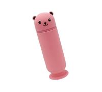 Portalápices de silicona con ventosa, estuche telescópico para lápices, diseño de oso de dibujos animados, brochas de maquillaje para estudiantes, caja de silicona de gran capacidad, estuche de oso de