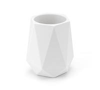 Portalápices de Silicona, DIYCUT Lapiceros para Escritorio - Estilo Geométrico Blanco Puro - Bote Lapices para Bolígrafos, Pinceles de Maquillaje, Almacenamiento de Papelería