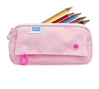 Portalápices, estuche impermeable con cremallera, gran capacidad, organizador de suministros de arte de maquillaje escolar para escuela, maquillaje, arte, viajes, aula, mujeres, universidades, Pink