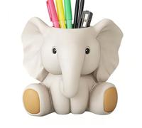 Portalápices - Portalápices Elefante De Resina De 15x13x12cm | Portabolígrafos Multifuncionales Con Forma De Elefante | Accesorios De Escritorio Para Maquillaje, Marcador De Brochas, Niños, Estudiante