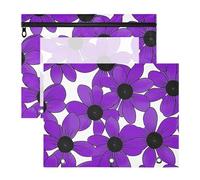 Portalápices portátil para bolígrafos A4, cartas, paquete de 2 unidades, suministros universitarios, de ojos negros, Susan Simple Line Art Valentinesnes, color morado