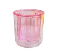 Portalápices Transparente Giratorio de 360°, Organizador de Escritorio acrílico Multifuncional for Pinceles de Maquillaje, pintalabios y lápices. Estuche para lápices(Rose)