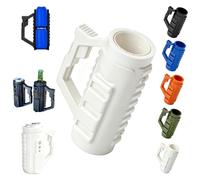 Portalatas Táctico De Asalto, Portabebidas Táctico Doble De Recarga, Funda Térmica Estilo Asalto, Portabebidas Portátil Multifuncional Para Fiestas, Barbacoas, Eventos Al Aire Libre Camping(White)
