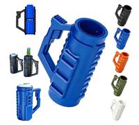 Portalatas Táctico De Asalto, Portabebidas Táctico Doble De Recarga, Funda Térmica Estilo Asalto, Portabebidas Portátil Multifuncional Para Fiestas, Barbacoas, Eventos Al Aire Libre Camping(Blue)