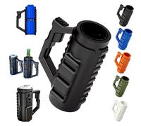 Portalatas Táctico De Asalto, Portabebidas Táctico Doble De Recarga, Funda Térmica Estilo Asalto, Portabebidas Portátil Multifuncional Para Fiestas, Barbacoas, Eventos Al Aire Libre Camping(Negro)