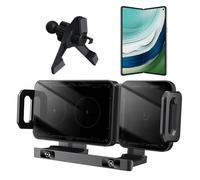 Portalettere con Caricatore Wireless per Auto, 15W Ricarica Rapida Supporto per Veicolo, 17,2x9,6x8,2 Cm Supporto Bloccaggio Automatico | Controllo Musica, Viaggi Lunghi, Viaggi Di Lavoro, Vacanze