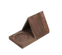 Portalibros de madera triangular Mini Retro Triangle Wood Book Rest with Cup Holder Wooden Bookcase Stand for Reading Bedroom Nightstand Office