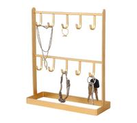 Portallaves - Colgador Metálico | Soporte para Llaves de Entrada con Correa y 10 Ganchos para Pasillo, Organizador de Mesa que Ahorra Espacio para Joyas, Collares & Correas para Perros, Decoración Mod