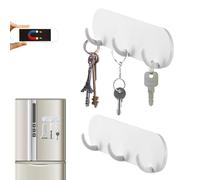 Portallaves magnético de 2 unidades con 3 ganchos para refrigerador, cocina y lavandería