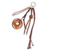 Portallaves portátil bolso de moda encanto accesorio práctico tejido bacbas colgante monedero adorno para diario esencial trenzado llavero encanto, Q1872 1