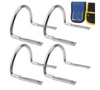 Portamartillo, juego de 4 portabrocas para cinturón, portaherramientas - Accesorios de acero para hacha perforadora, medidor de pala de fontanero