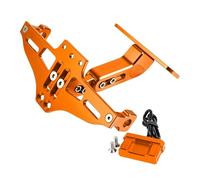 PortaMatrícula para TMAX 530/500/560 para TMax530 SX DX para Tech para MAX para T-MAX 560 Soporte Placa DMatrícula Motocicleta Luces LED Señal Giro Soporte Matrícula(Orange with)