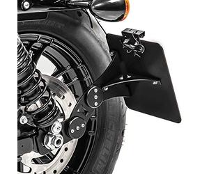 Portamatrículas Lateral Compatible para Harley Davidson Sportster 883 Iron 09-20 Negro