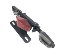 Portamatrículas Moto Ajuste para Suzuki DRZ 400S/E 2000-2020 DRZ 400SM 2005-2020 Luces de Freno traseras Intermitentes(Red 1)