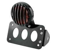 Portamatriculas Moto Luz Trasera Universal De Montaje Lateral para Motocicleta 12V con Soporte para Placa Matrícula Matricula Motos Soporte(Black)