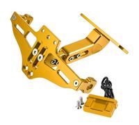 Portamatriculas Moto para Bajaj para Pulsar 200 para NS/200 para RS/200 AS 200RS 200NS 200AS Soporte De Marco De Registro para Portamatrícula De Motocicleta(Glod)