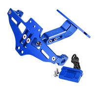 Portamatriculas Moto para Benelli para TNT BN 125 250 TRK 502 200 para BJ250 BJ500 TNT125 300 600 Soporte Matrícula Luz LED Trasera Oculta para Motocicleta(Blue)