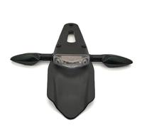 Portamatrículas Moto para Enduro Motocross Motocicleta Trasera para Guardabarros Soporte para Placa Matrícula con Luz Trasera LED 12V Lámpara Freno Universal para Fender Eliminator(Transparent)