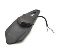 Portamatrículas Moto para Enduro Motocross Motocicleta Trasera para Guardabarros Soporte para Placa Matrícula con Luz Trasera LED 12V Lámpara Freno Universal para Fender Eliminator(Black1)