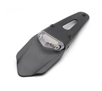 Portamatrículas Moto para Enduro para Bicicleta Todoterreno Motocicleta Trasera para Guardabarros Soporte para Placa Matrícula con Luz Trasera LED 12V para Fender Eliminator(White Brake Lamp)