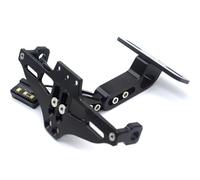 Portamatrículas Moto para Kawasaki para Ninja 250R/300 para ER6N para ER6F Z250 Z300 Z650 Z750 Z800 Marco para Matrícula Soporte Luz LED Intermitente para Fender Eliminator(A Black)