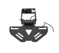Portamatriculas Moto para Kawasaki para Z900 para Z900SE 2025 Soporte De Placa Matrícula Plegable para Motocicleta Licencia Eliminador Guardabarros con Luz LED Matricula Motos Soporte
