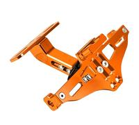 Portamatrículas Moto para Kawasaki Z650 Z 650 2018 2017-2023 Universal Motocicleta Soporte para Matrícula LED Marco Matrícula Soporte Luz LED para Fender Eliminator(Orange)