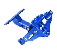 Portamatrículas Moto para Kawasaki Z650 Z 650 2018 2017-2023 Universal Motocicleta Soporte para Matrícula LED Marco Matrícula Soporte Luz LED para Fender Eliminator(Blue)