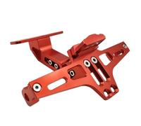 Portamatriculas Moto para para Tmax 500 para Tmax500 para T MAX para TMAX 530 2001-2020 Soporte De Placa Matrícula Luz Señal Trasera Motocicleta(Orange)