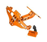 Portamatriculas Moto para XTZ 125 250 1200 para XTZ750 para Super para TENERE 1989-2023 Soporte para Matrícula Trasera De Motocicleta Ajustable Soporte matrícula(Orange)
