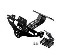 Portamatriculas Moto para Yamaha MT10 MT-10 2017-2024 Soporte De Matrícula Ajustable para Motocicleta con Luces(Negro)