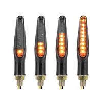 Portamatriculas Moto Soporte De Matrícula Motocicleta Universal Aluminio CNC Matricula Motos Soporte(4pcs led Lights)