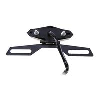 Portamatrículas Moto Soporte De Placa De Matrícula para Motocicleta, Luz Trasera, Marco De Placa Matrícula Plegable Fijo, Soporte De Luz Universal para Fender Eliminator