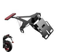 Portamatriculas Moto, Soporte para Matrícula de Motocicleta Ajustable con LED Luz y Reflector, Portamatrículas de Moto, Compatible con Los Modelos de Motocicleta Más Populares