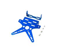 Portamatriculas Moto Soporte para Matrícula De Motocross Montaje Universal para Motocicleta Cubierta Placa Número Registro Ajustada Aleación Aluminio Matricula Motos Soporte(Blue)